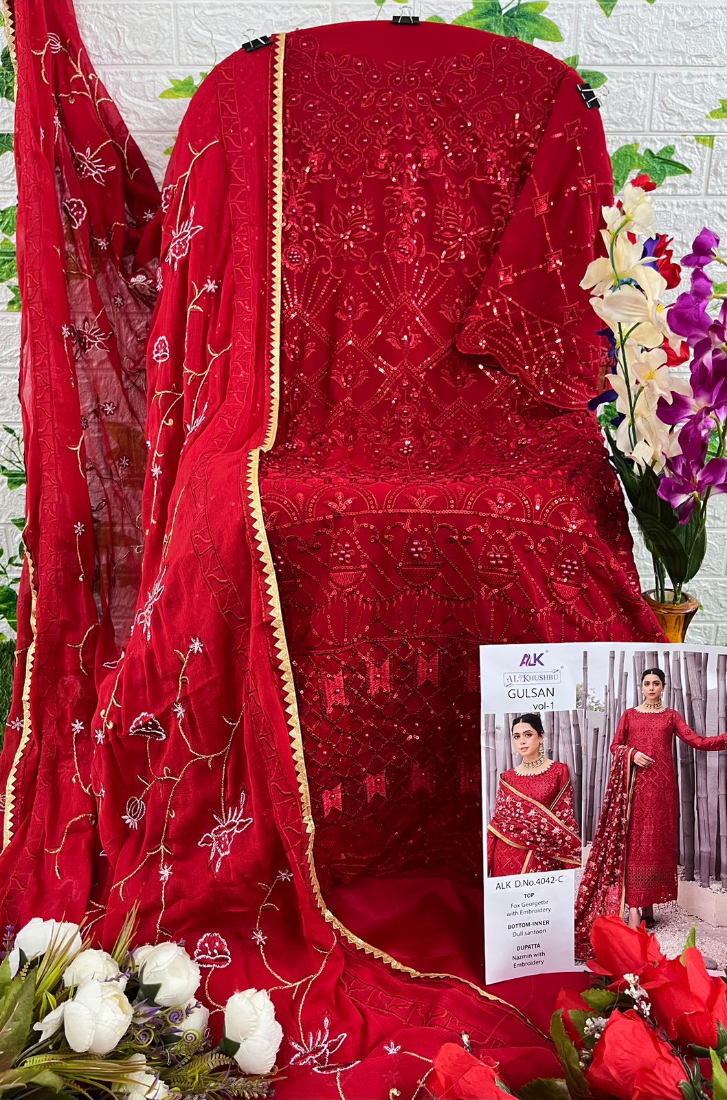 Gulsan Vol 1 Fancy Wholesale Georgette Pakistani Salwar Suits Catalog